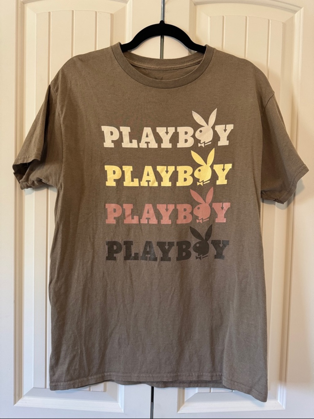 Playboy Multi-Color Logo Tee - Brown